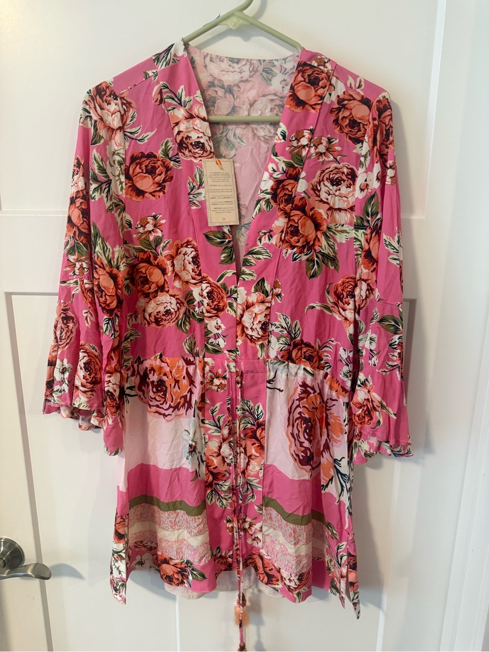 Maaji Floral Pink dress or swimsuit cover up size small NWT